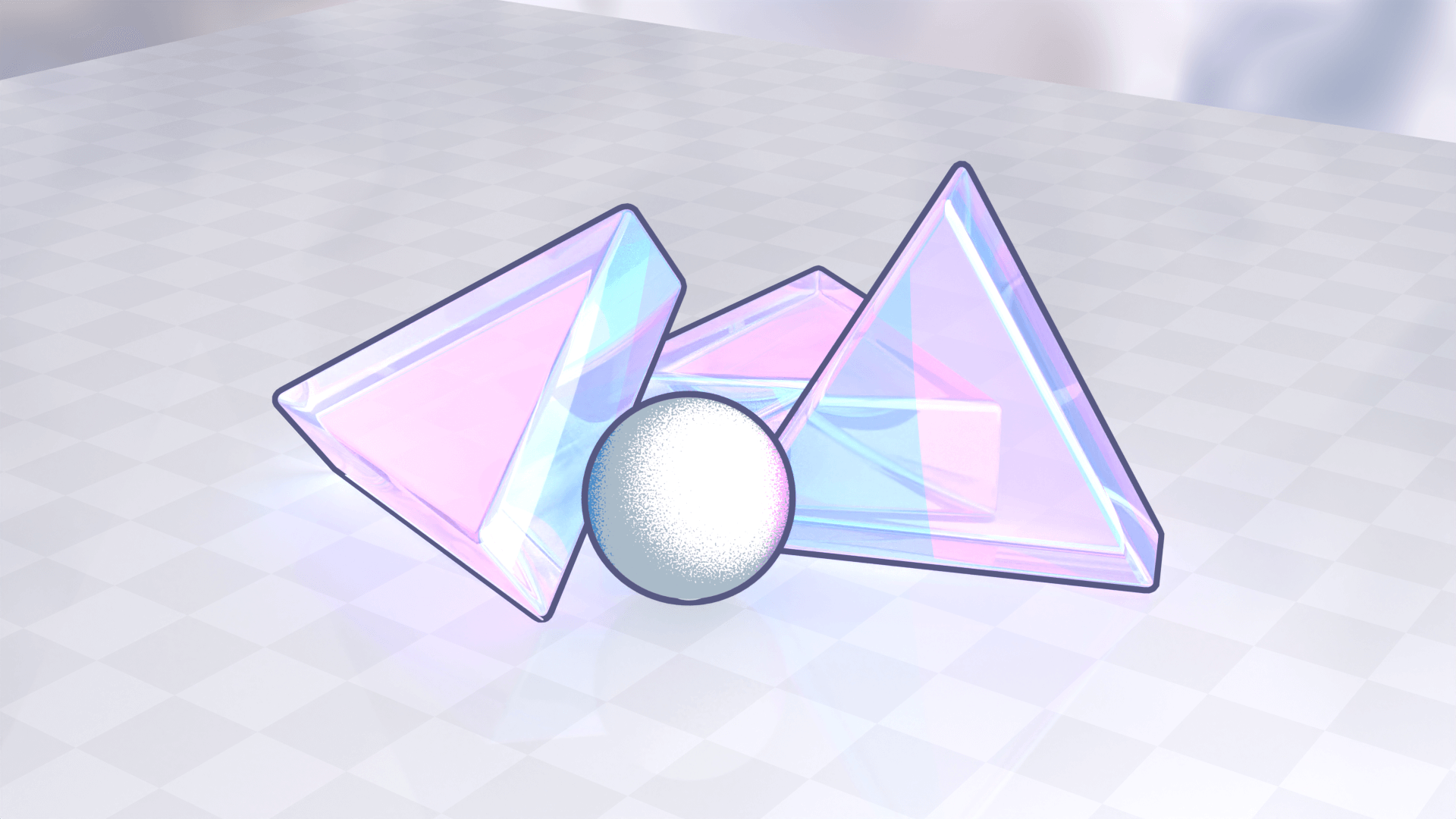 Blenderで作成したガラス風表現